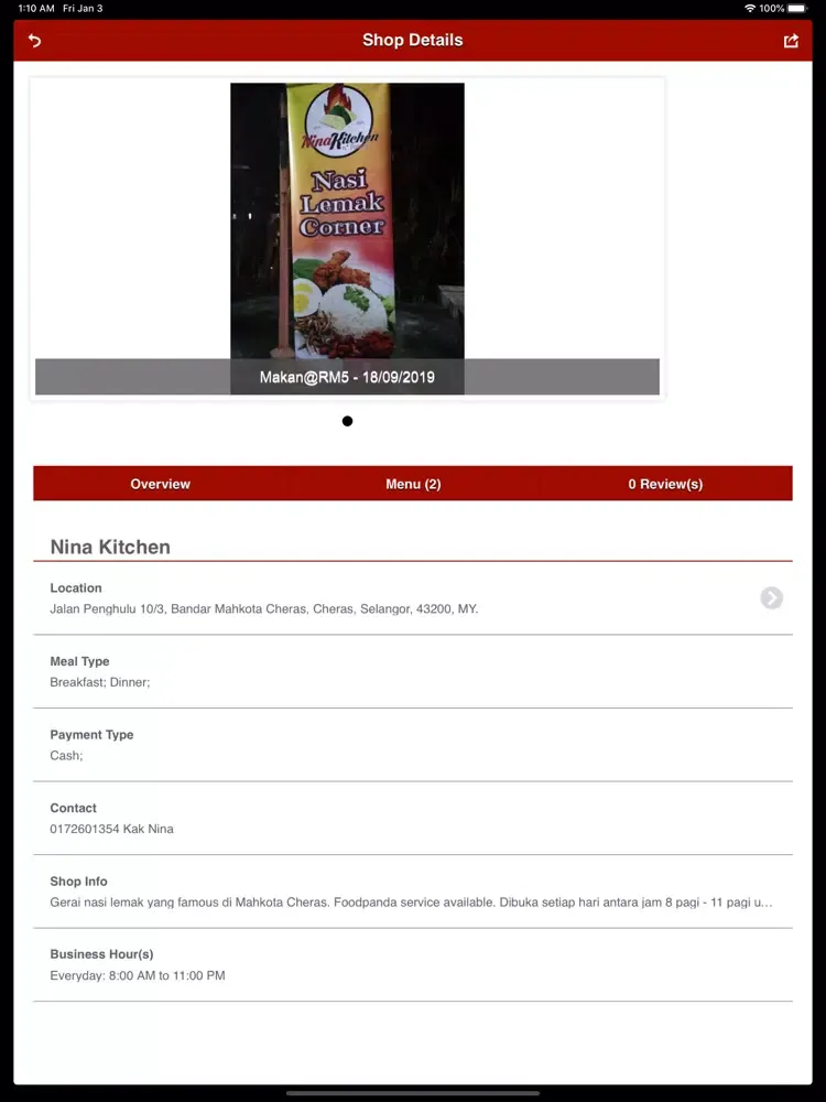 Zrzuty ekranu Makan@RM5 iPad 