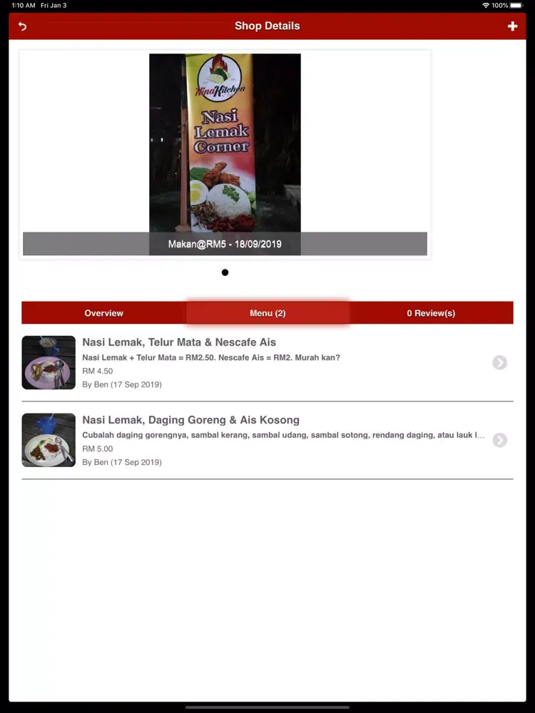 Zrzuty ekranu Makan@RM5 iPad 