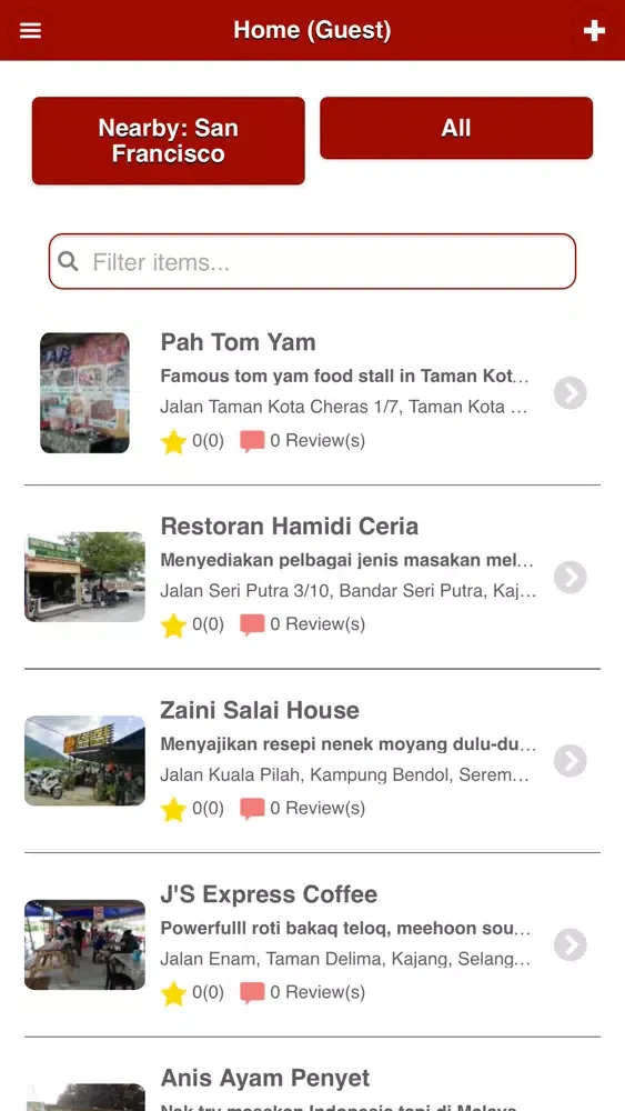 Zrzuty ekranu Makan@RM5
