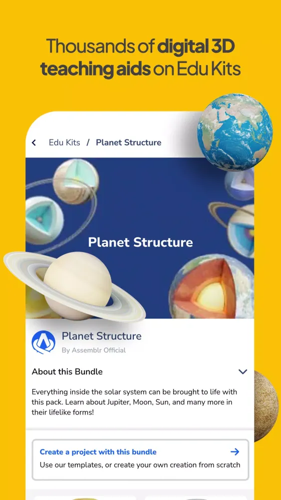 Ảnh chụp màn hình của Assemblr EDU: Learn in 3D/AR