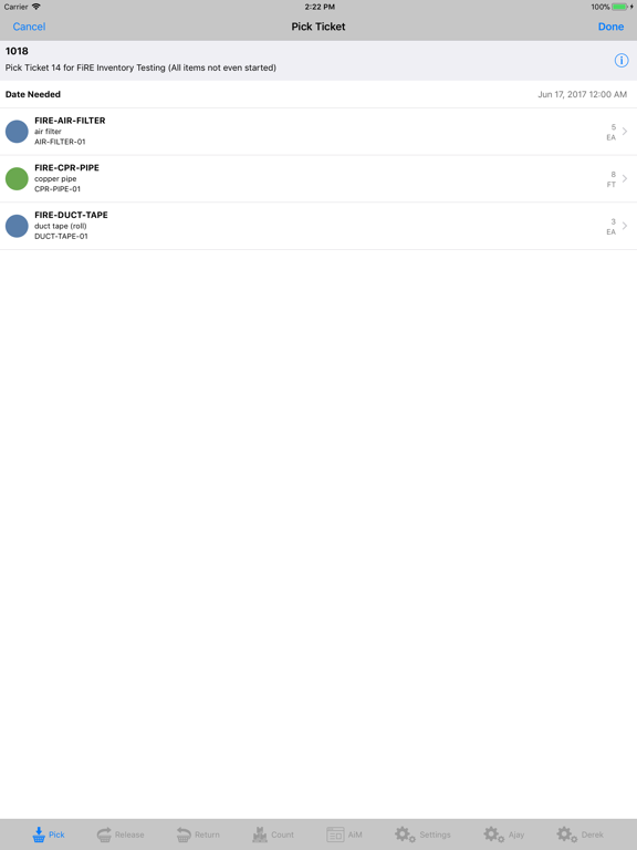 Go 13.0 Inventory Management iPad  스크린샷
