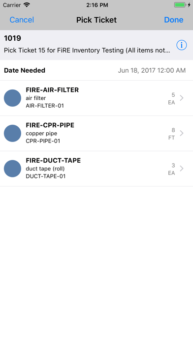 Go 13.0 Inventory Management 스크린샷