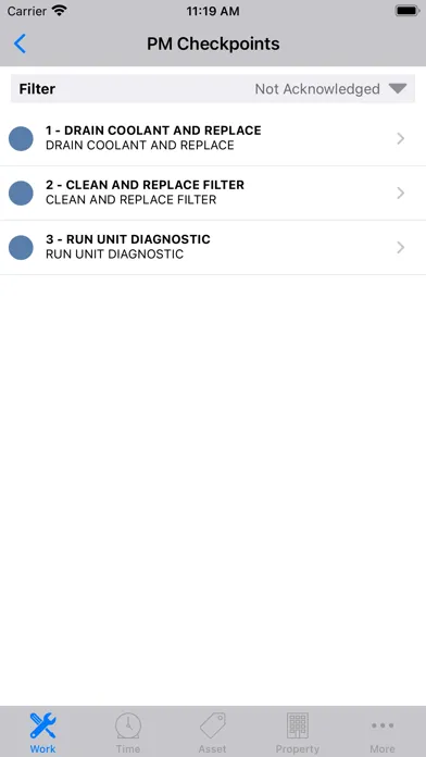 Zrzuty ekranu Go 14.0 Work Management