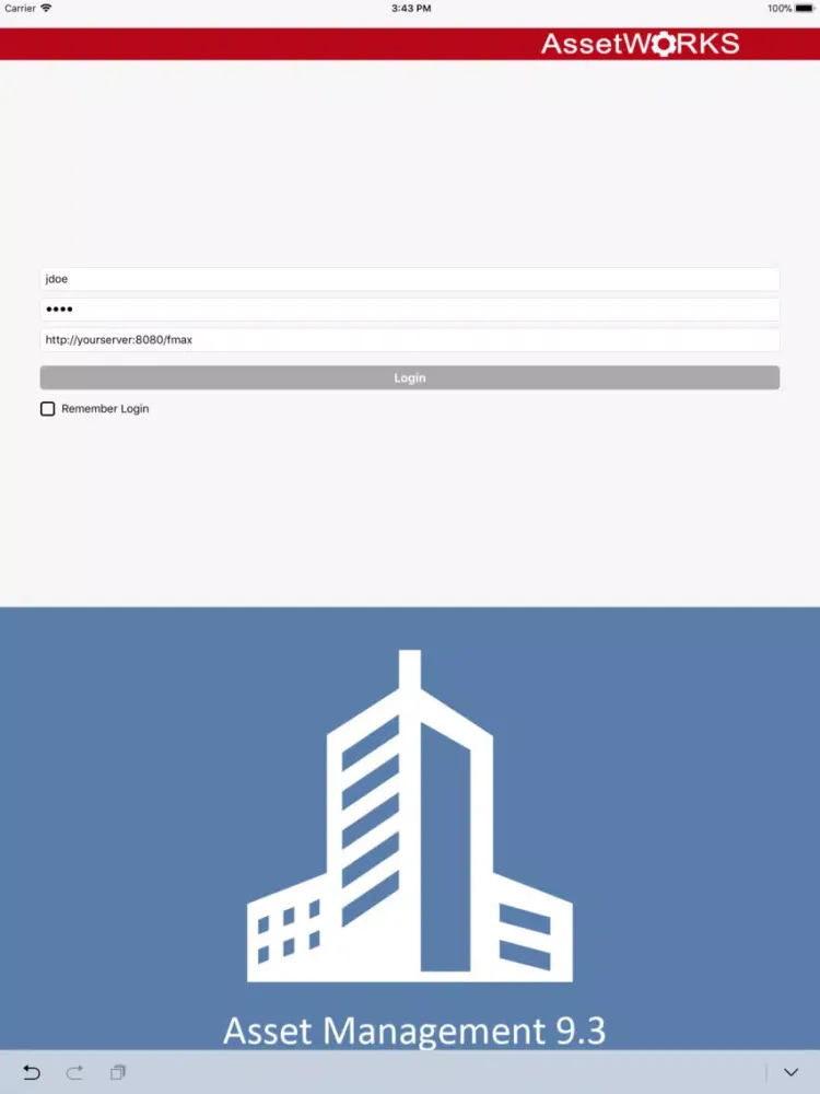 Capturas de tela do FiRE 9.3 Asset Management iPad 