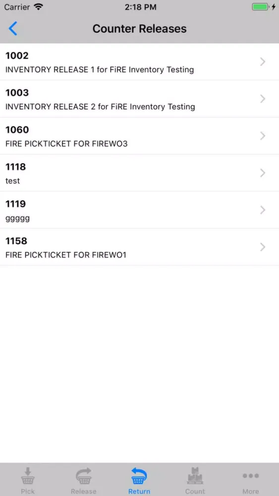 صور FiRE 9.3 Inventory Management