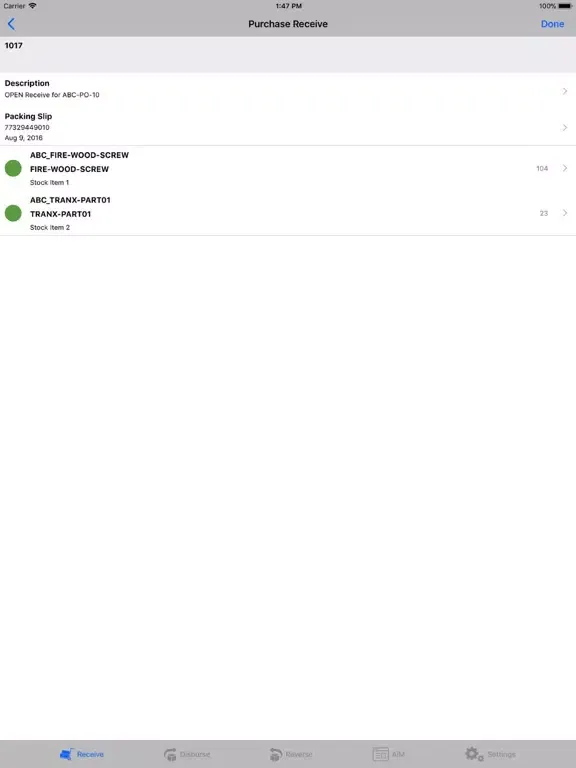 Go 11.0 Receiving iPad  Ekran Görüntüleri