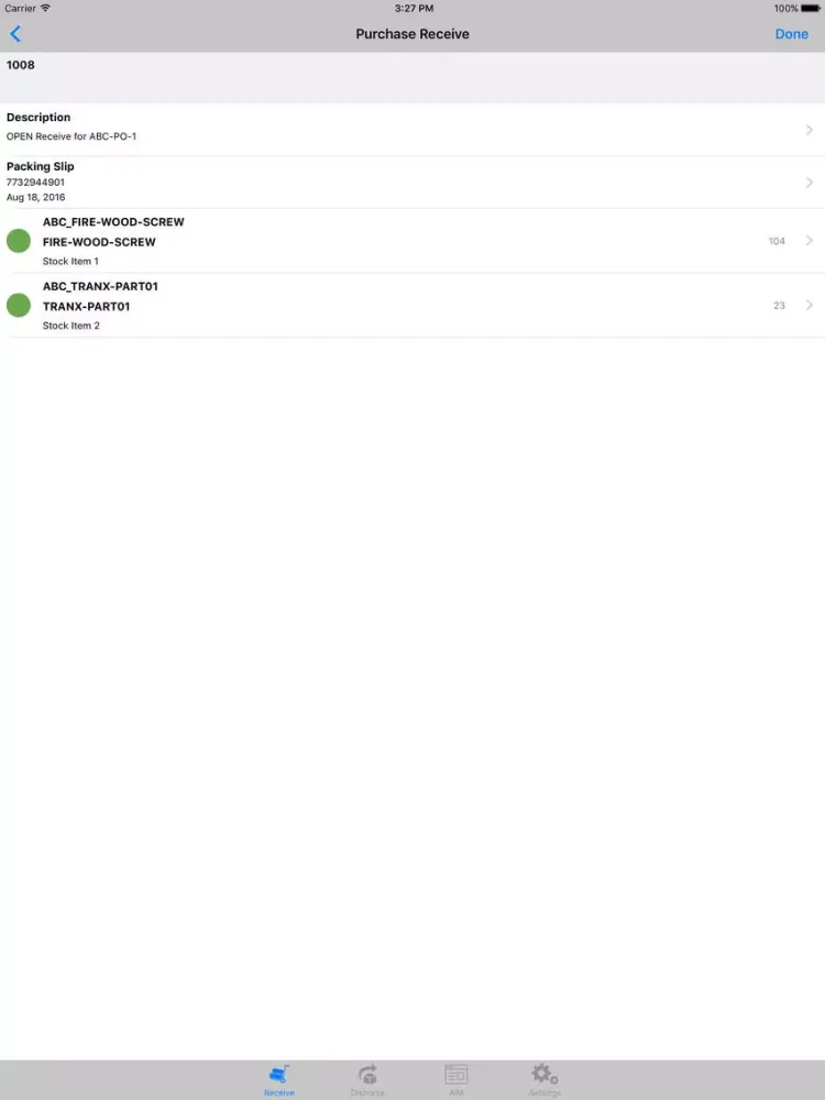 FiRE 9.1 Receiving iPad  Screenshots