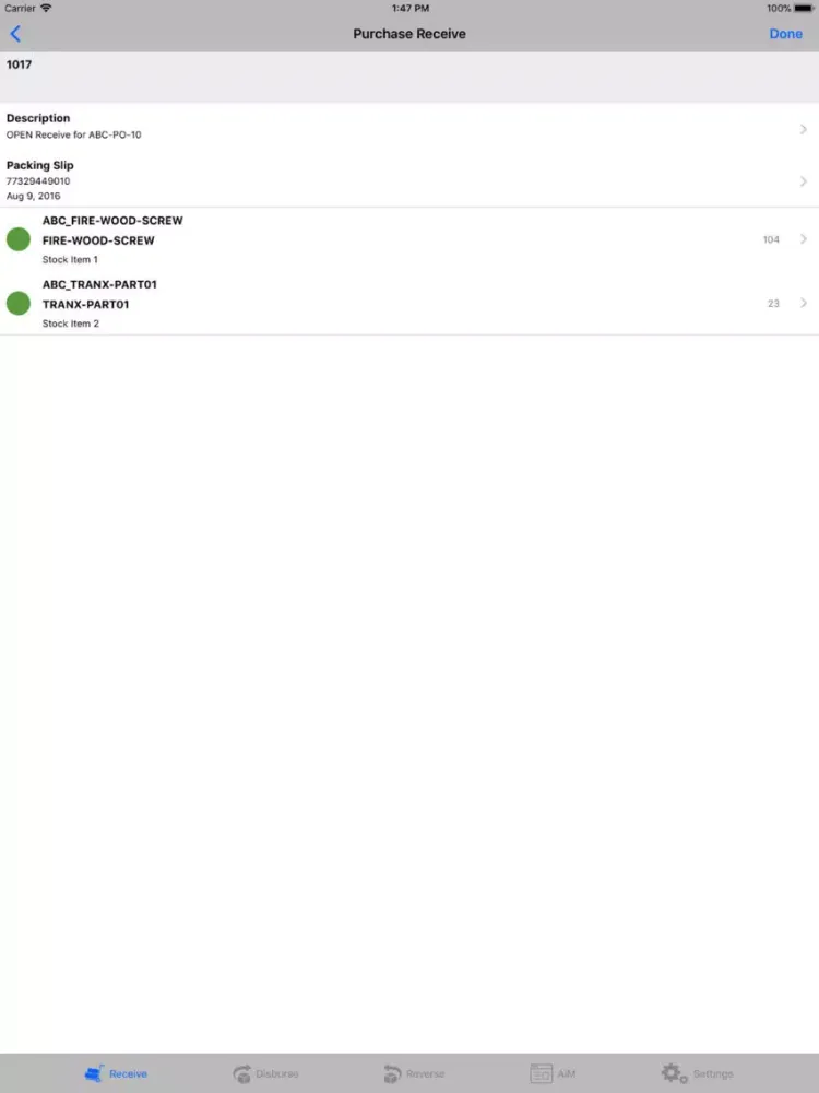 Go 9.5 Receiving iPad  স্ক্রিনশট