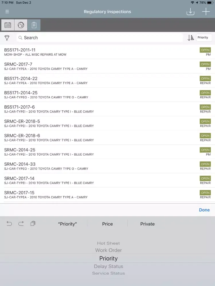 MobileFocus EAM Connect 20.0 iPad  سکرین شاٹس