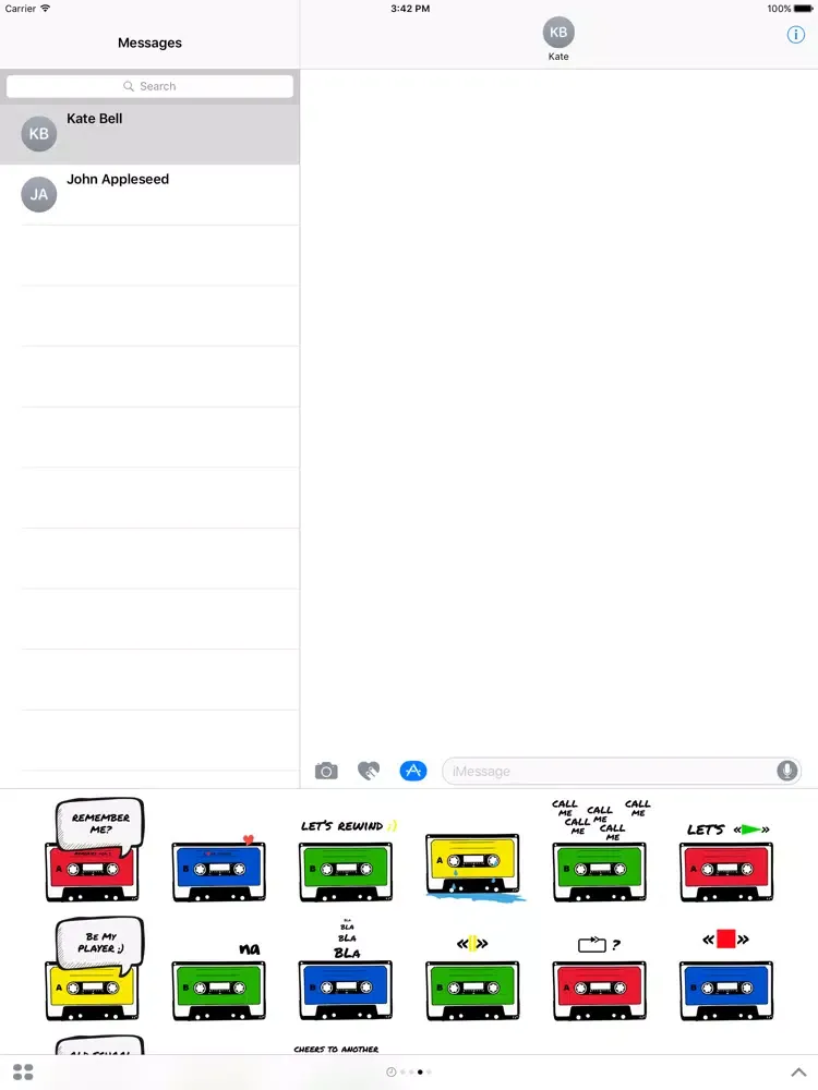 Funny Cassette - Stickers for iMessage iPad  স্ক্রিনশট