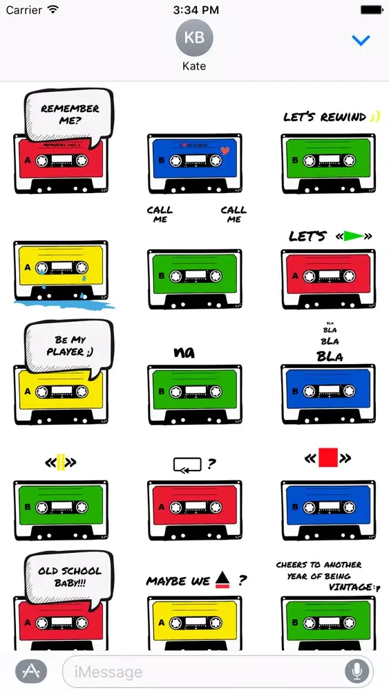 Funny Cassette - Stickers for iMessage স্ক্রিনশট