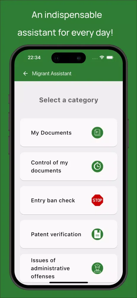 Capturas de pantalla de Migrant Assistent