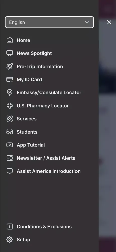 Captures d'écran de Assist America Travel App