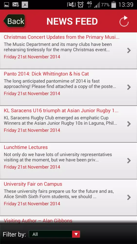 Alice Smith School Parent App سکرین شاٹس