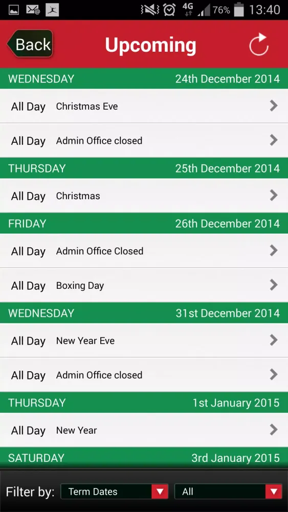 Alice Smith School Parent App سکرین شاٹس
