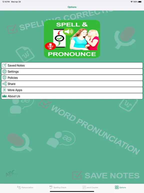 Capturas de tela do Spelling and Pronunciation iPad 