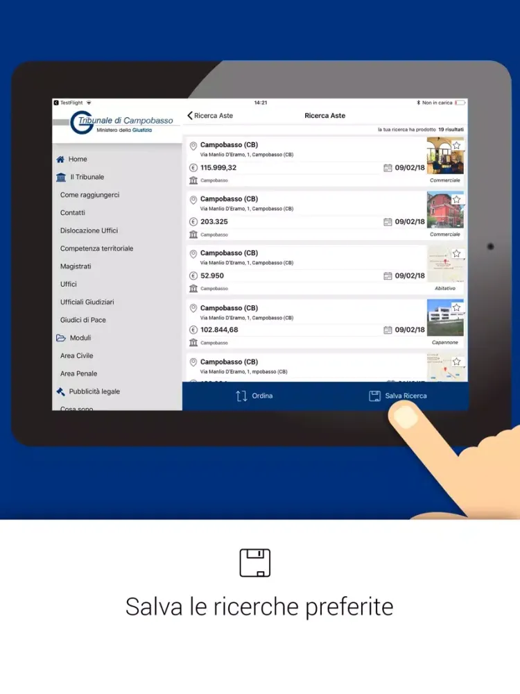 Tribunale Campobasso iPad  Screenshots