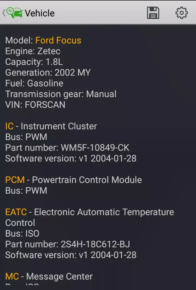 FORScan Demo سکرین شاٹس
