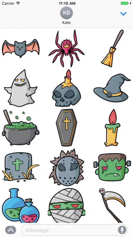 Ảnh chụp màn hình của Happy Halloween Doodle Stickers