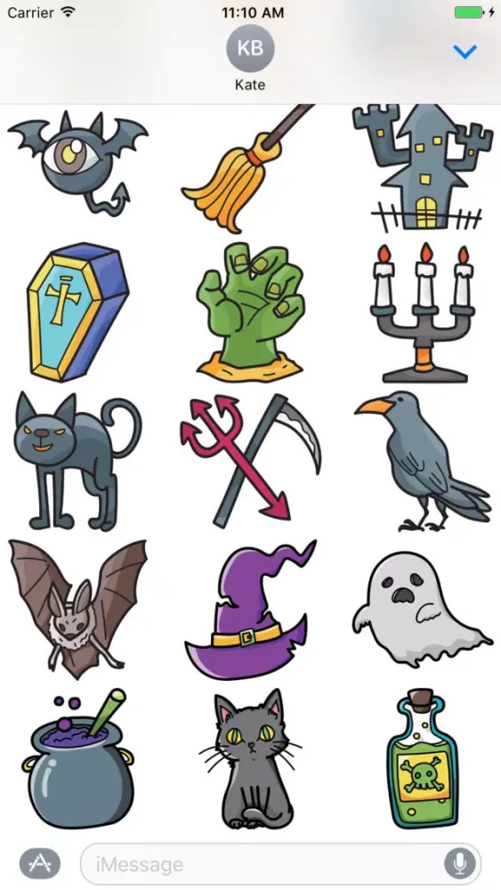 Ảnh chụp màn hình của Happy Halloween Doodle Stickers