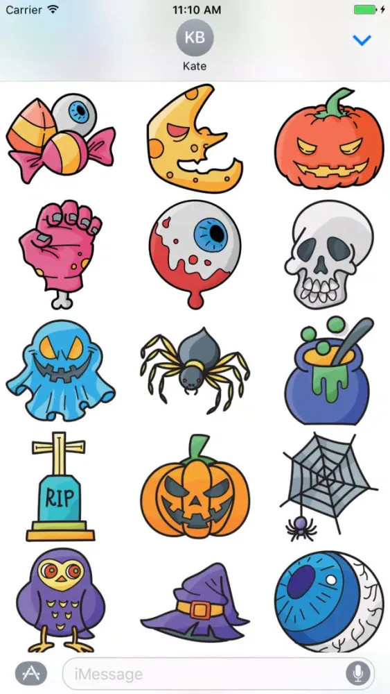Ảnh chụp màn hình của Happy Halloween Doodle Stickers