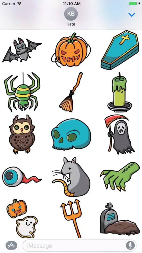 Ảnh chụp màn hình của Happy Halloween Doodle Stickers