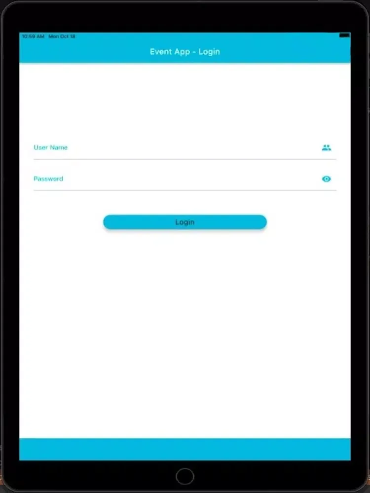 Event App - SRS iPad  Screenshots