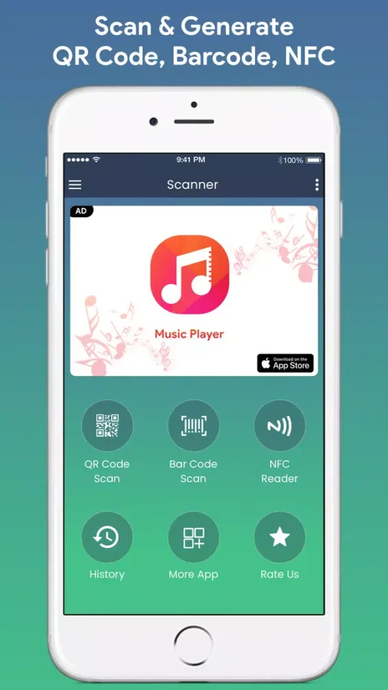 Captures d'écran de QR Barcode NFC Scanner