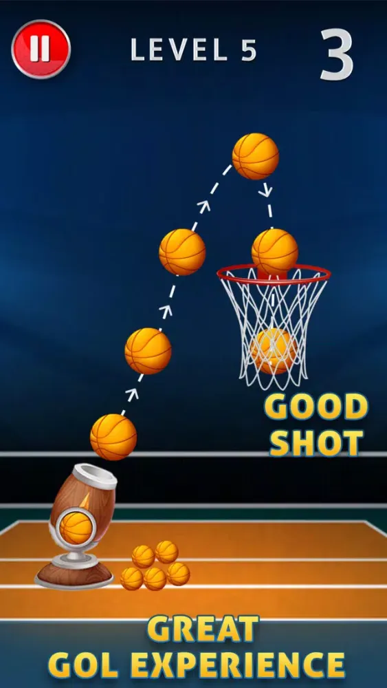 Tangkapan layar Basketball Free Shots