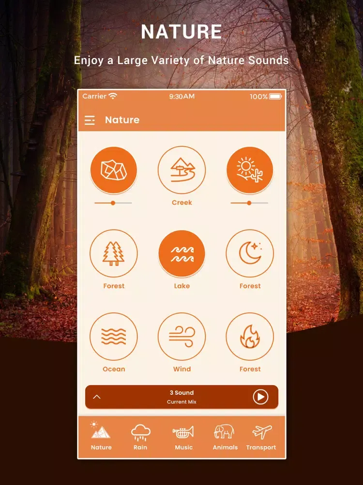 Tangkapan layar Meditation Sleep : Music app iPad 