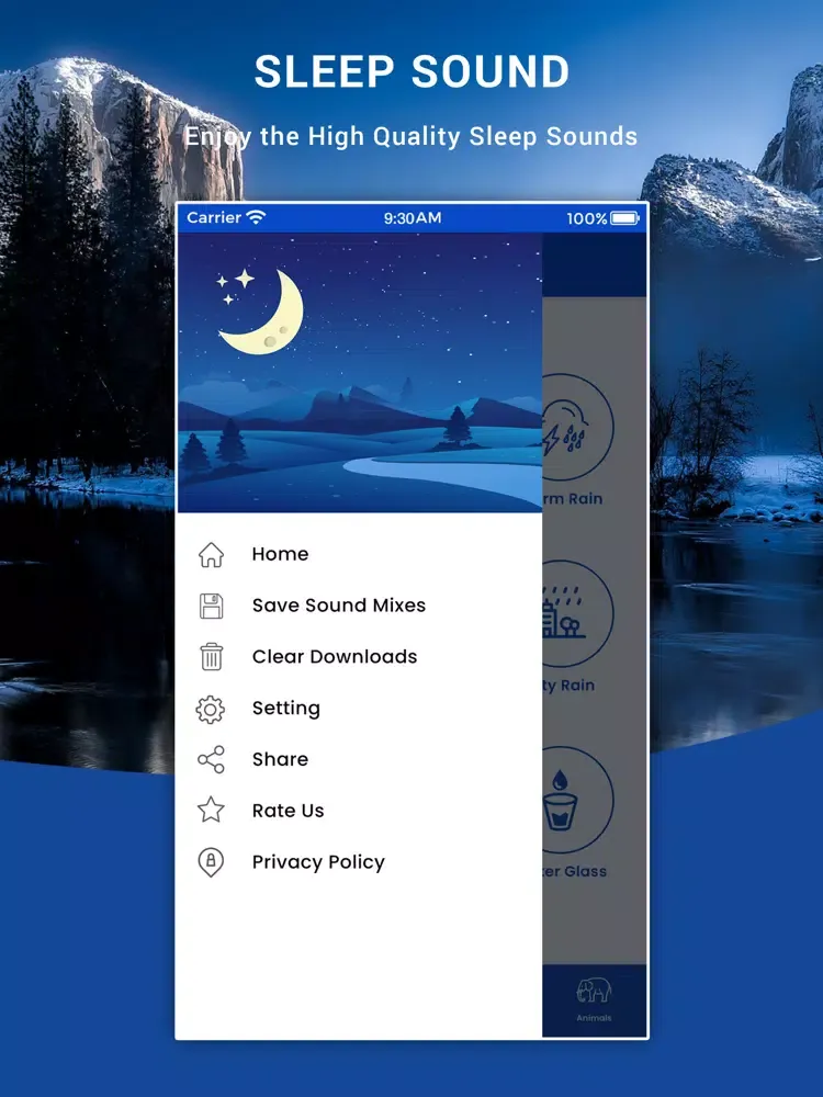 Tangkapan layar Meditation Sleep : Music app iPad 