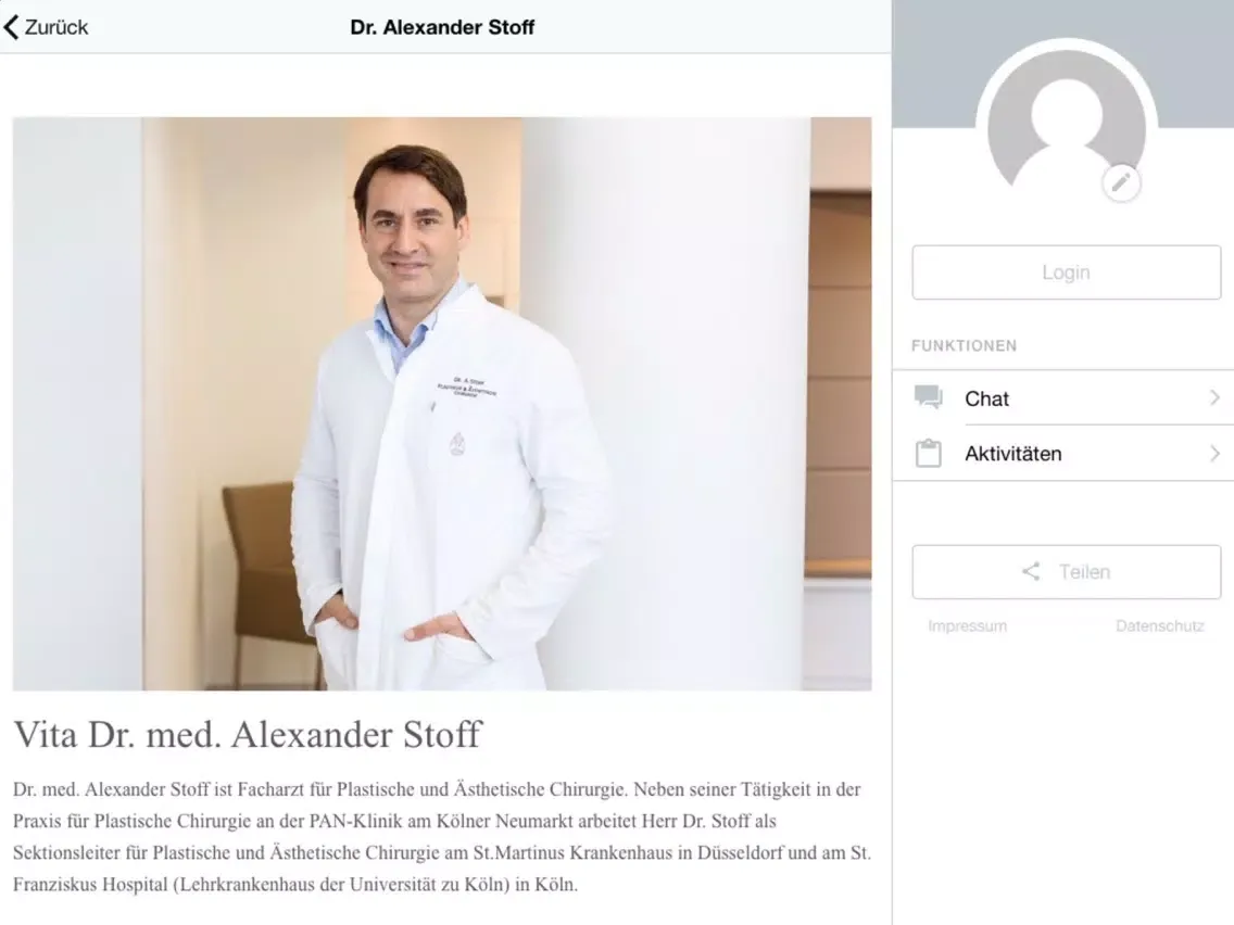 Ästhetische Chirurgie iPad  스크린샷