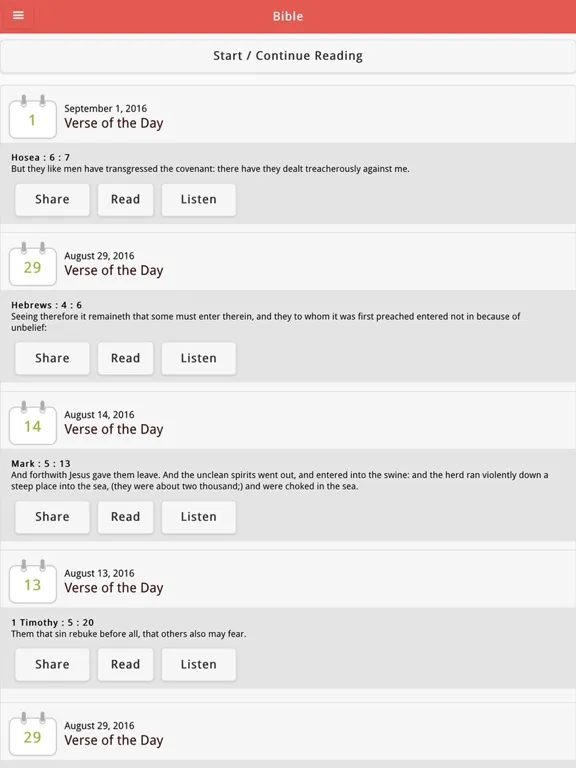 Bible KJV with Audio iPad  Screenshots