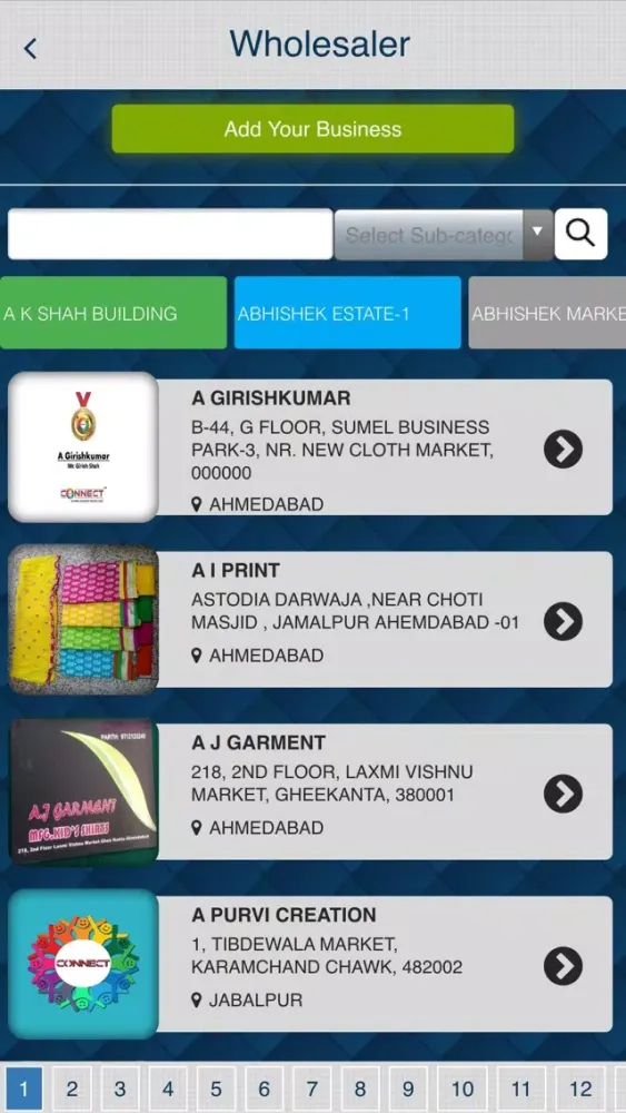 Connect Textile Directory Screenshots
