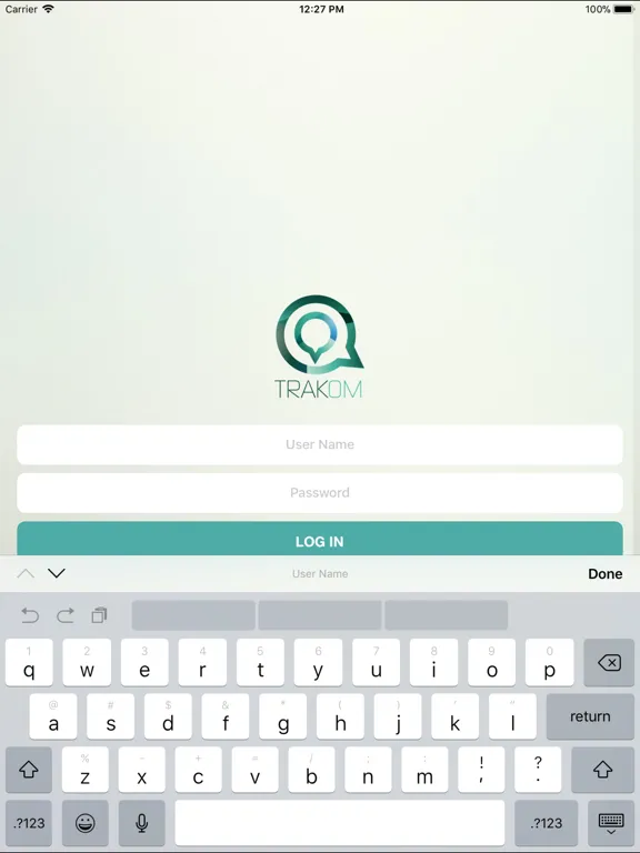 Ảnh chụp màn hình của TRAKOM ADMIN iPad 