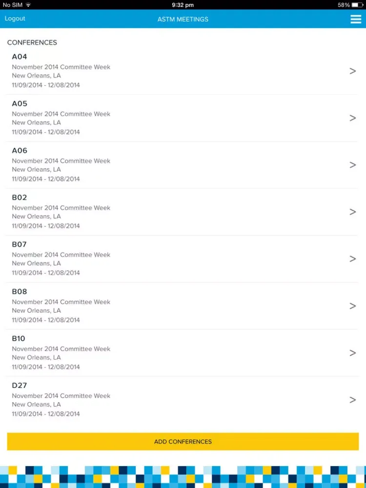 Capturas de pantalla de ASTM Mobile iPad 