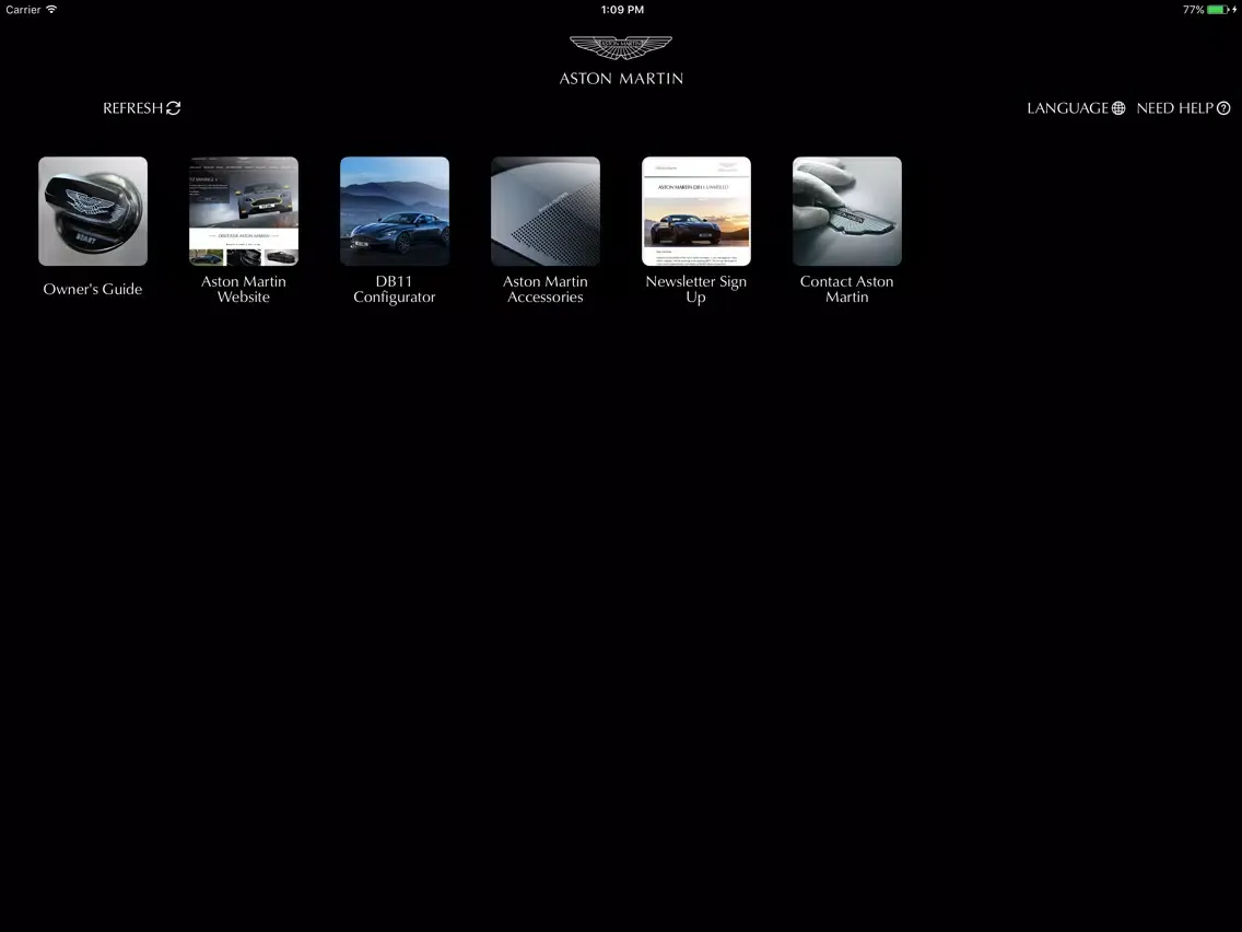 Aston Martin Owner’s Guide iPad  スクリーンショット