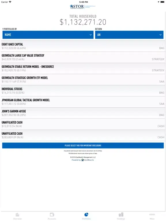 Astor Investments iPad 应用截图