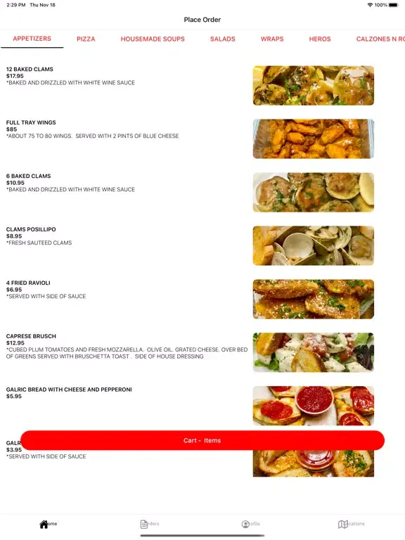 Antonella's Restaurant iPad  سکرین شاٹس
