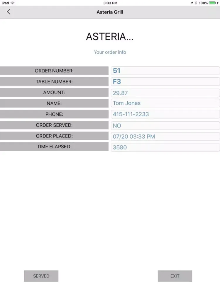 تصاویر Asteria Grill iPad 