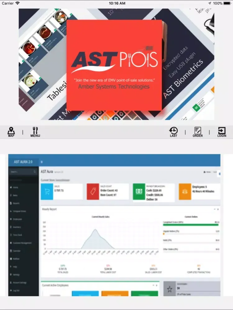 Ảnh chụp màn hình của AST Online iPad 