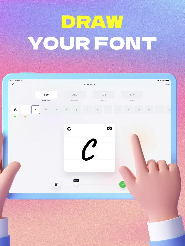 Captures d'écran de Fontory: Create Your Own Font iPad 