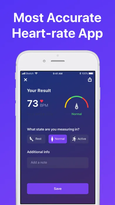 Capturas de pantalla de Heart Rate Monitor - Pulse App