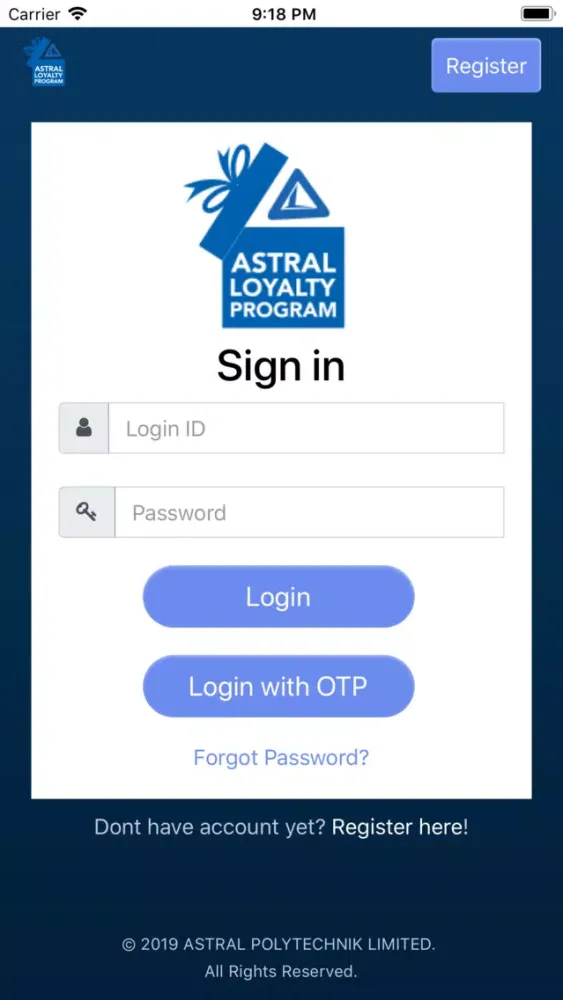 Capturas de pantalla de Astral Loyalty Program
