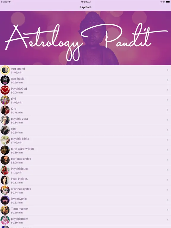 Astrology Pandit Psychic Readings iPad  Screenshots