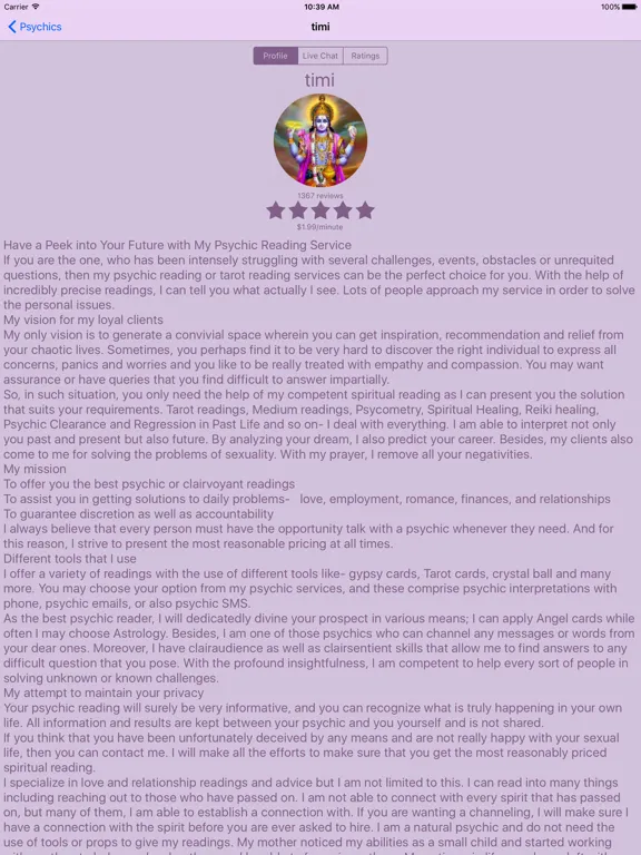 Astrology Pandit Psychic Readings iPad  Screenshots