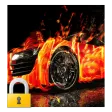 Burning Fire Car Lock