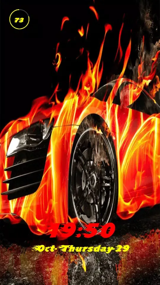 Tangkapan layar Burning Fire Car Lock