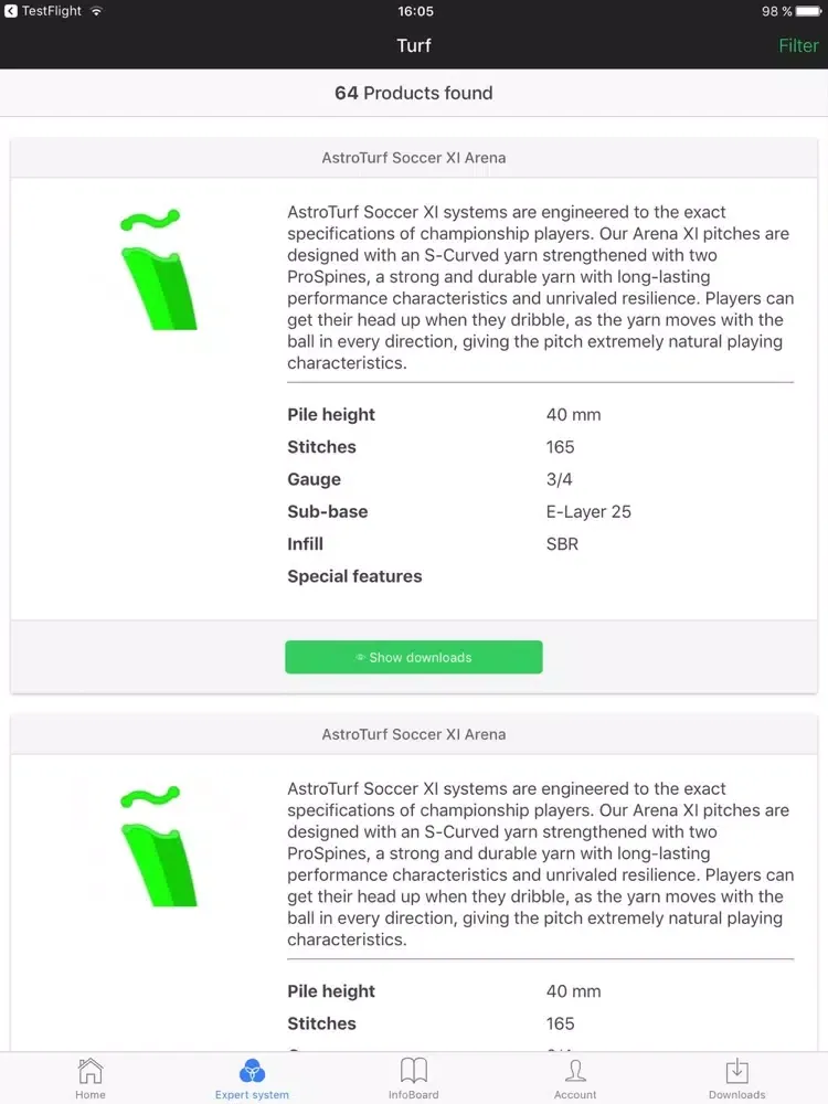 AstroTurf InfoDome iPad  স্ক্রিনশট