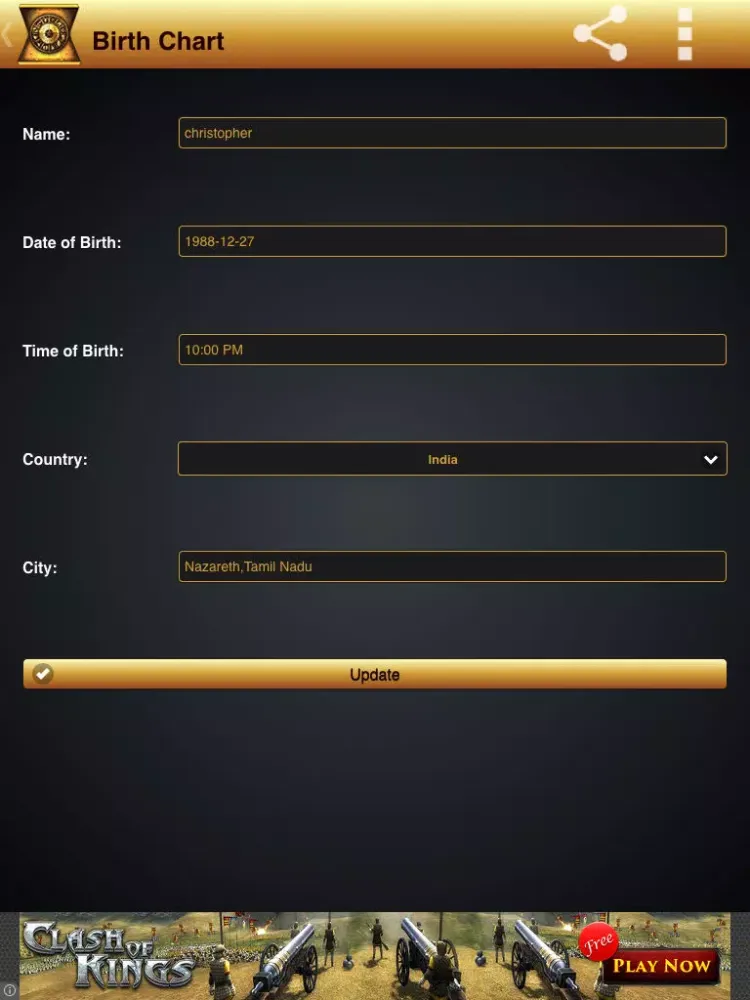 iBirth Chart iPad 應用截圖
